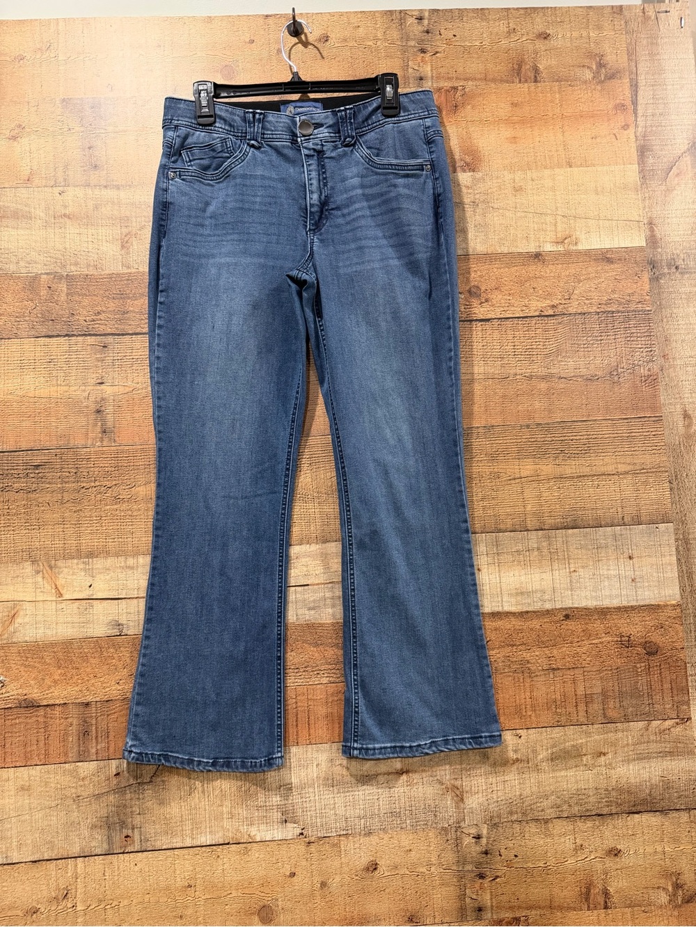 Democracy Absolution Blue Flare Jeans  With Slimming Abdominal Panel 12 Petite